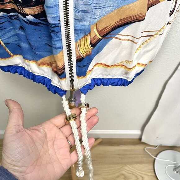 Vintage East West Nautical Boat Ship Retro Windbreaker Jacket size Small - Picture 6 of 11